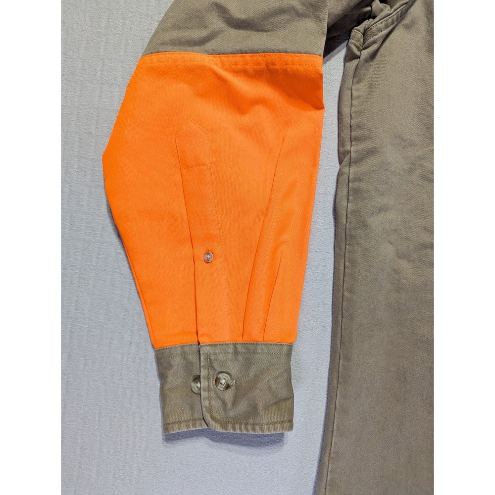RedHead Upland Hunting Shirt Mens M Blaze Orange Bird Hunting Cotton Button Up - Picture 7 of 14